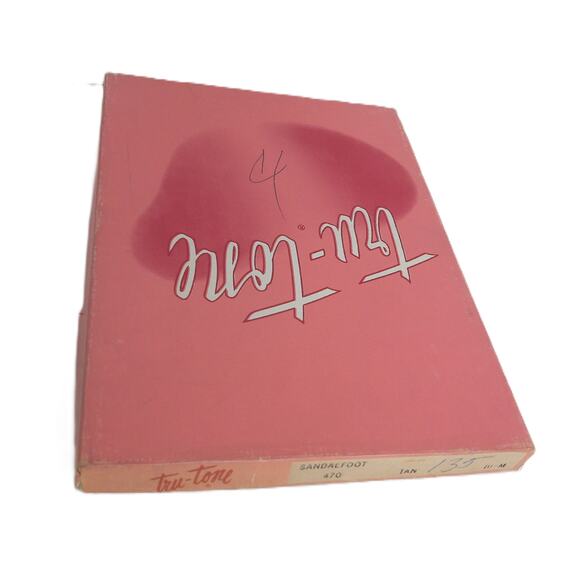 Vintage Tru Tone Stockings Hosiery Gordon Sandalfoot Tan Size 10 M SET OF 3 Box - Picture 3 of 7